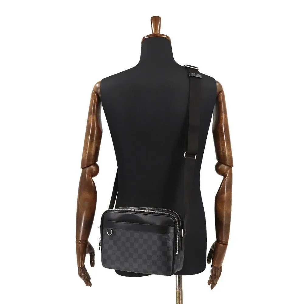 Louis Vuitton Damier Graphite Trocadero Messenger PM Shoulder Bag Black
